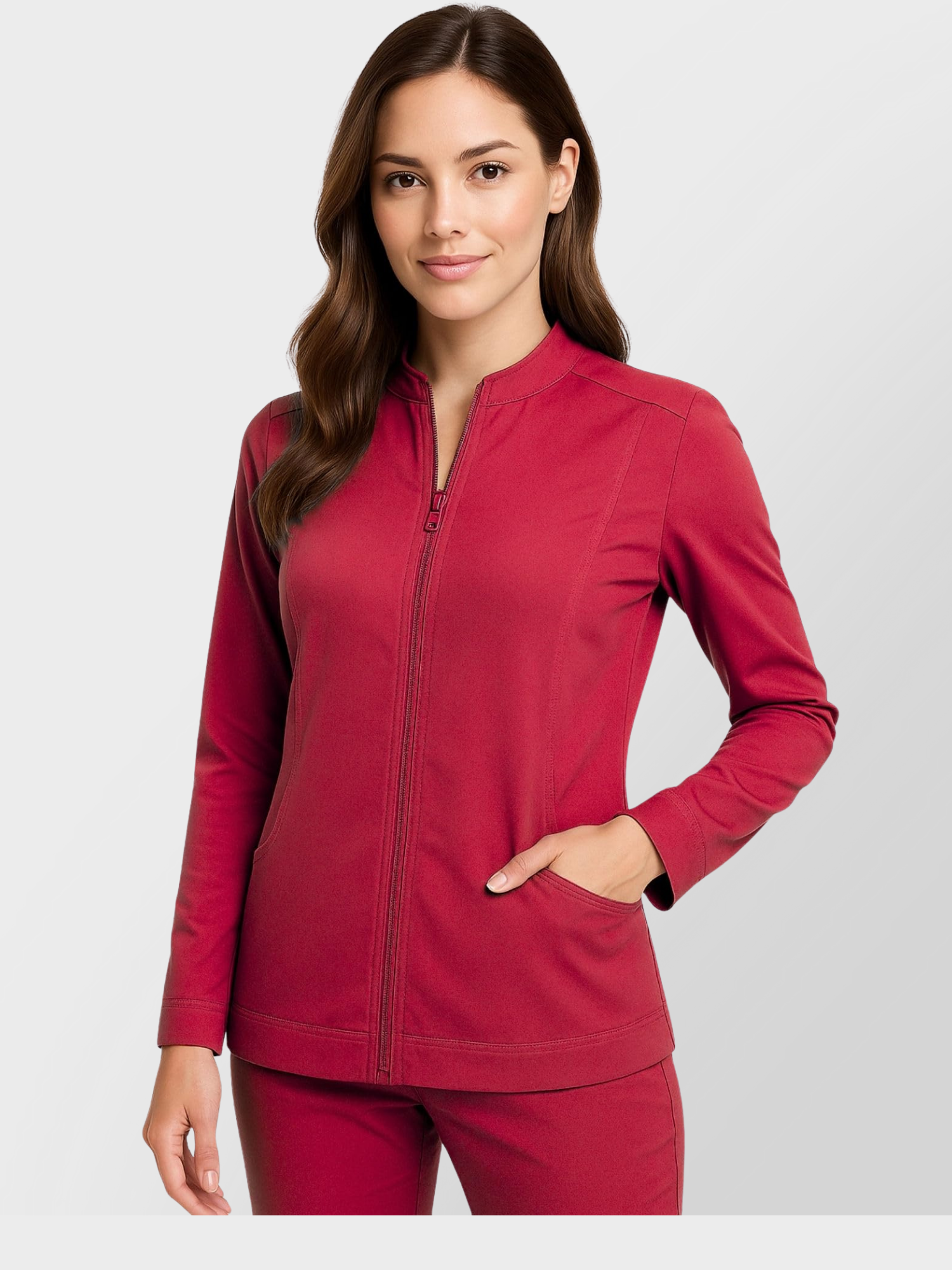 5200M-SCRUB JACKET-RED- Main Img