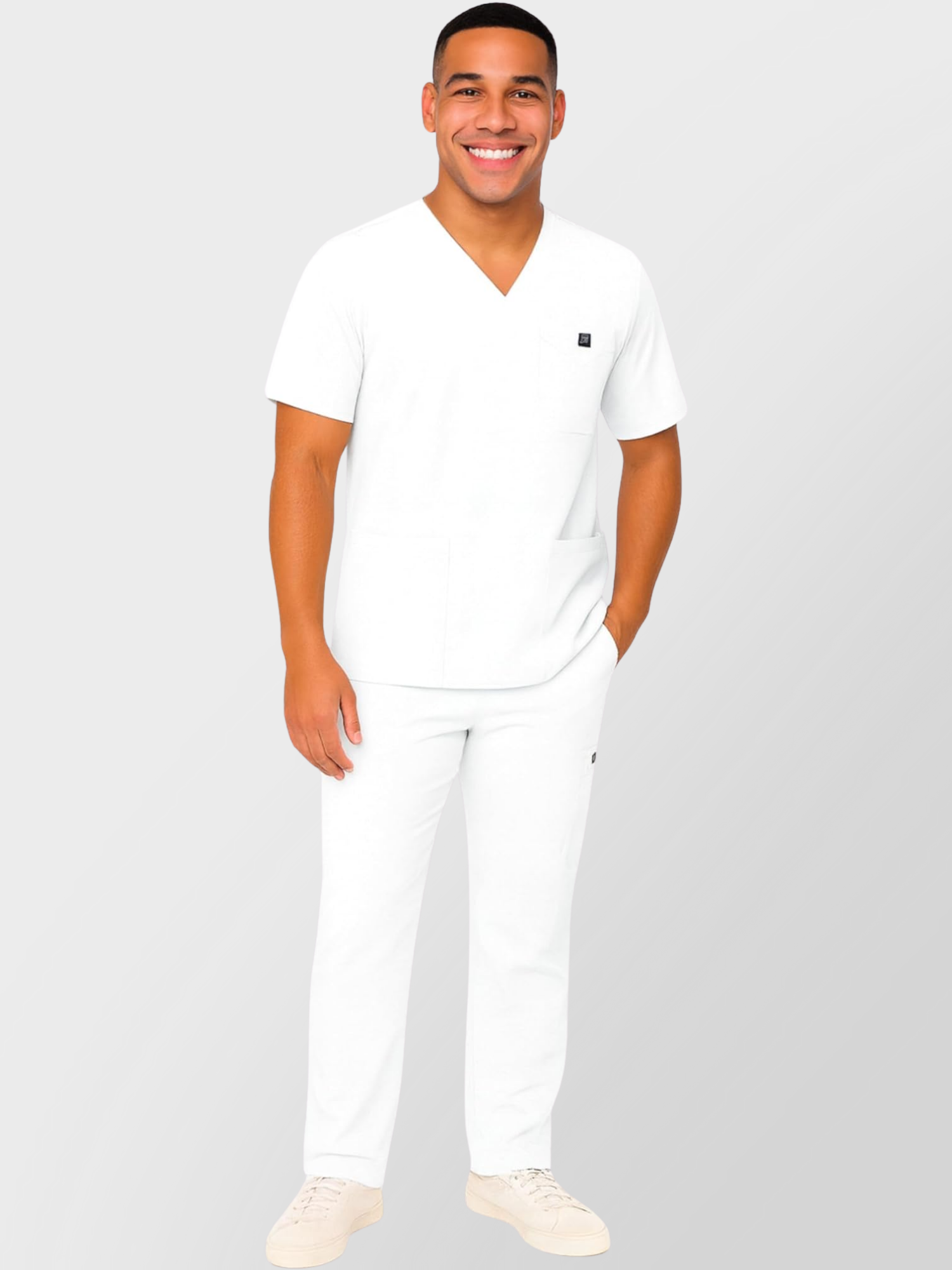 3400M-Scrub Set-WHT-main img