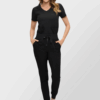 8103M-WOMEN SCRUB SET-BLK- Main Img