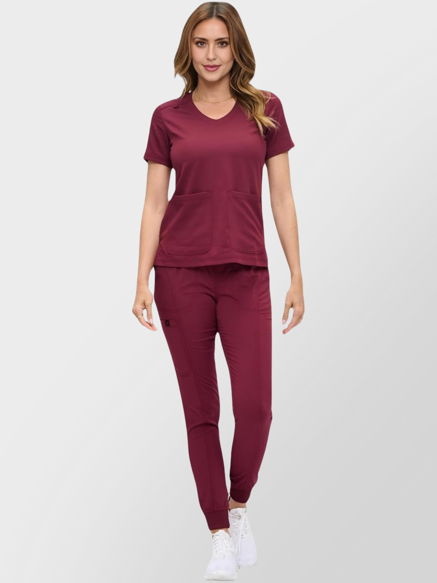 8103M-WOMEN SCRUB SET-BUR- Main Img
