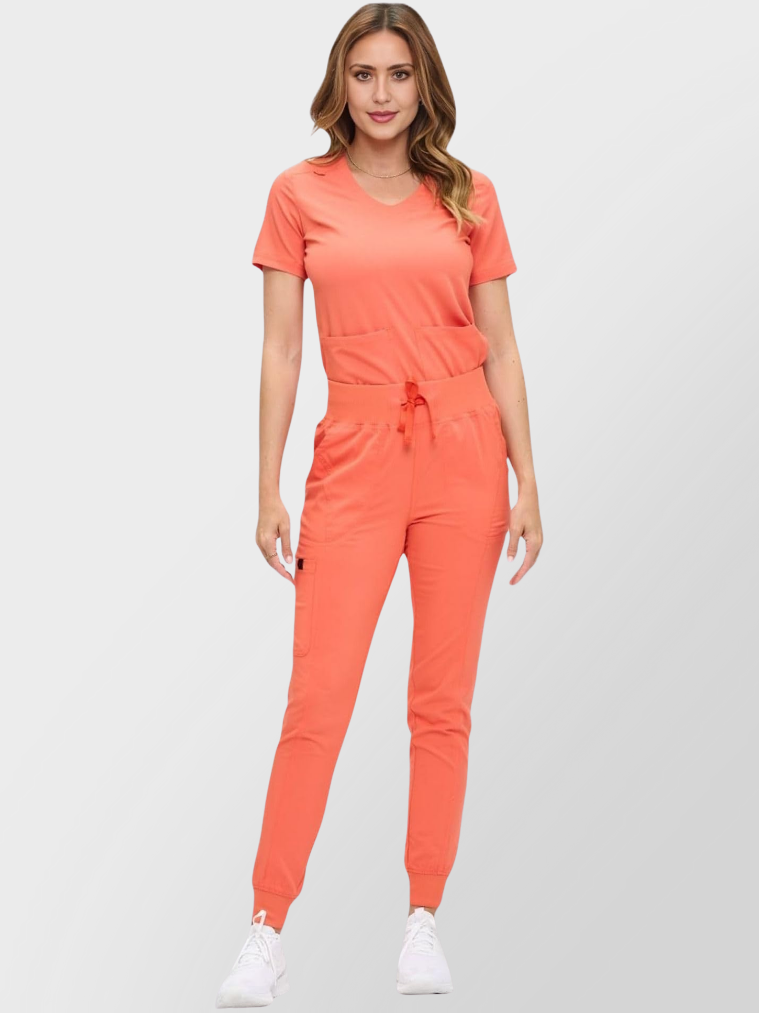 8103M-WOMEN SCRUB SET-CORL- Main Img