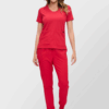 8103M-WOMEN SCRUB SET-RED- Main Img