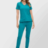 8103M-WOMEN SCRUB SET-TEAL- Main Img