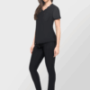8600M-WOMEN SCRUB SET-BLK- Main img