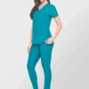 8600M-WOMEN SCRUB SET-TEAL- Main img (2)