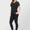8700M-JOGGER SCRUB SET-BLK-Main img