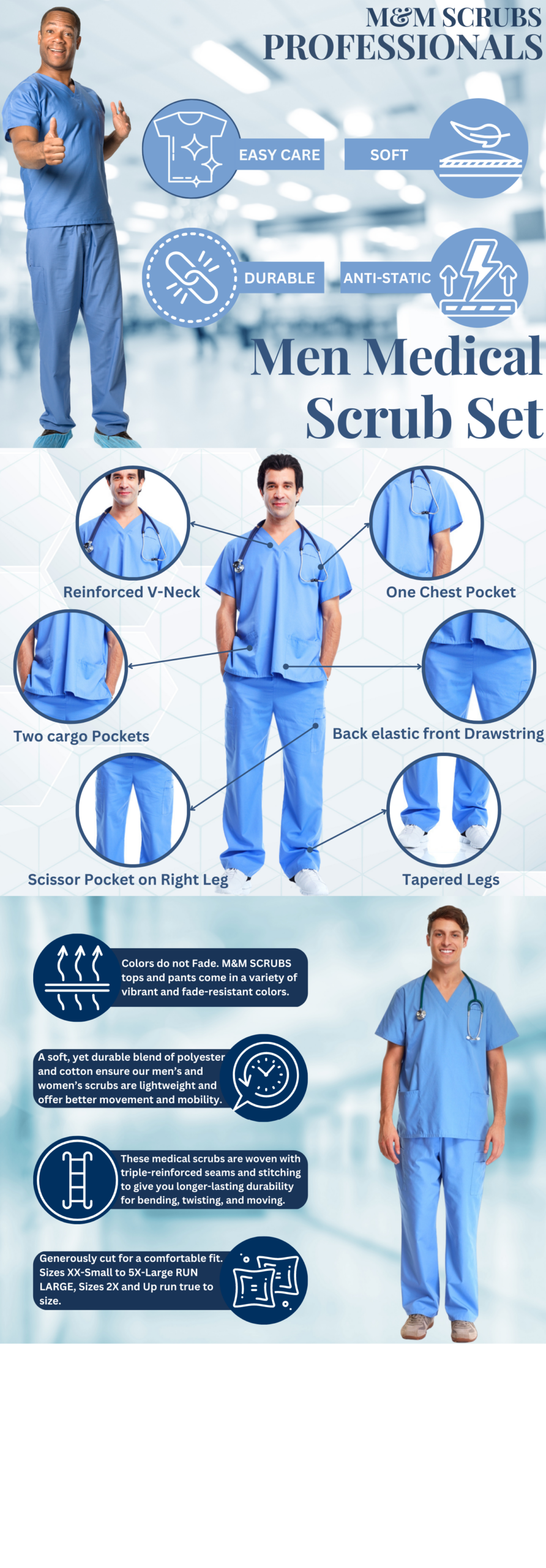 M&M Scrubs Style 102 Description Banner