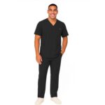 M&M SCRUBS Men's Scrub Set - Stretch V-Neck Multi-Pocket Mens Medical Uniform Scrubs Top & Cargo Pants (STYLE 3400)
