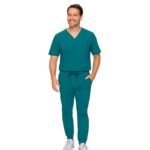 M&M SCRUBS Men's Jogger Scrub Set - Luxe Stretch Medical Uniform, V-Neck Scrubs Top & Jogger Pants (STYLE 3500) - Image 6