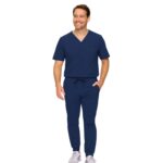 M&M SCRUBS Men's Jogger Scrub Set - Luxe Stretch Medical Uniform, V-Neck Scrubs Top & Jogger Pants (STYLE 3500) - Image 7