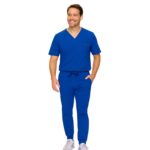 M&M SCRUBS Men's Jogger Scrub Set - Luxe Stretch Medical Uniform, V-Neck Scrubs Top & Jogger Pants (STYLE 3500) - Image 8