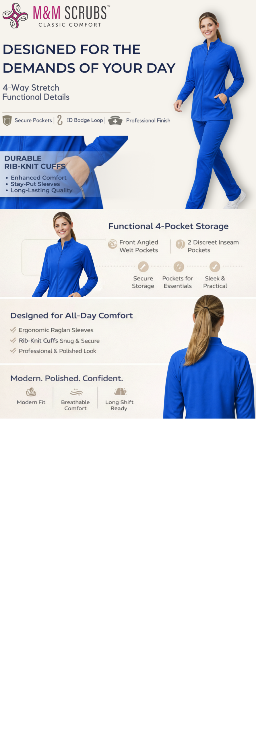 M&M Scrubs Style 4080 Description Banner