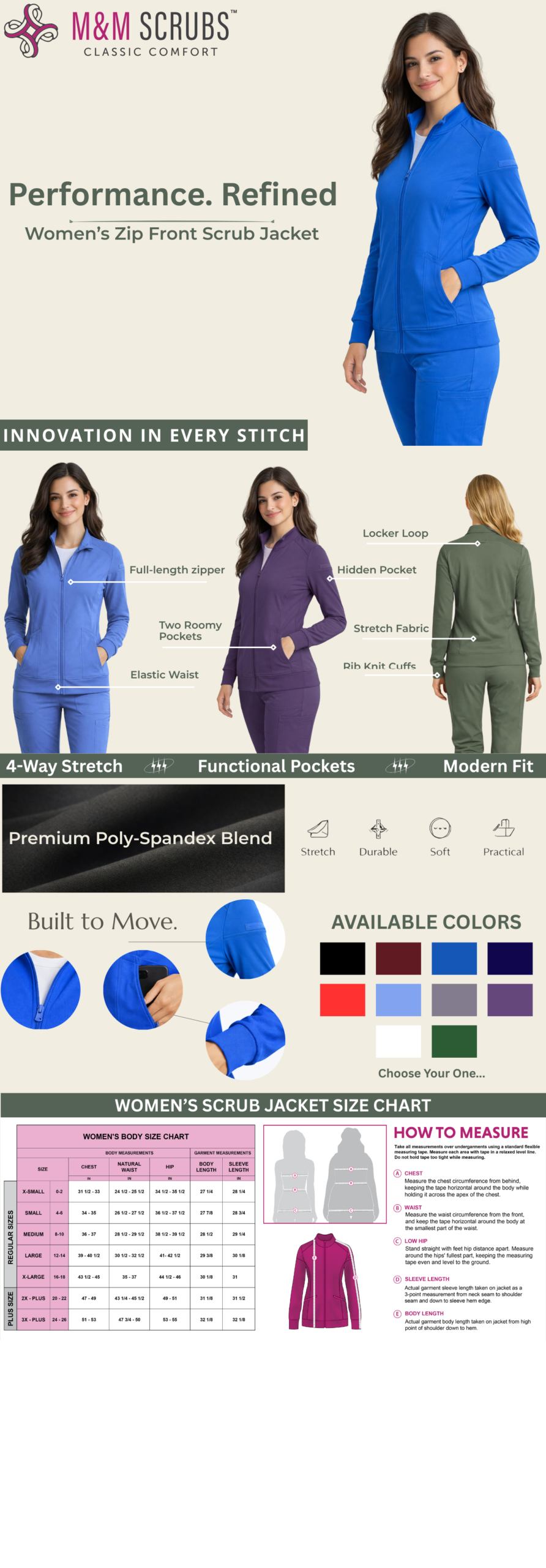 M&M Scrubs Style 4081 Description Banner