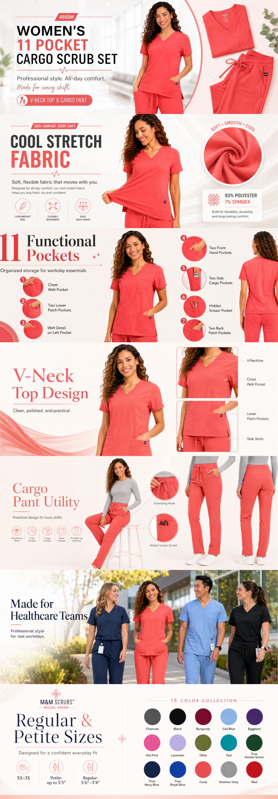 M&M Scrubs Style 4888 Description Banner
