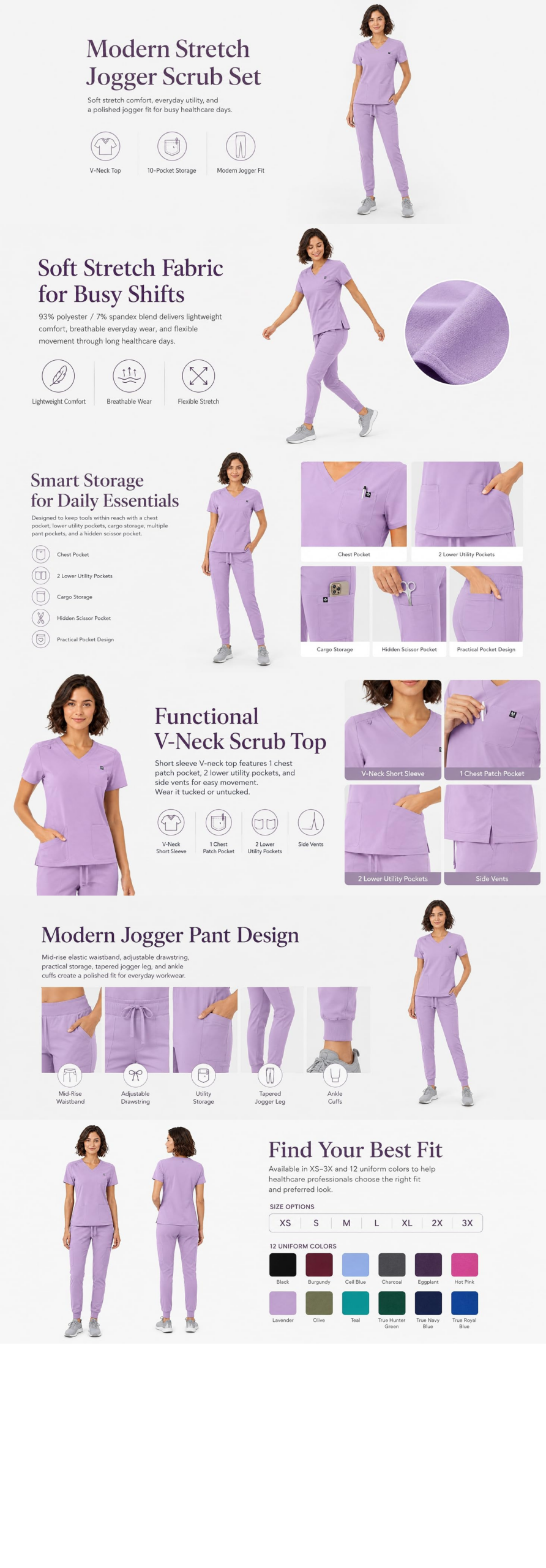 M&M Scrubs Style 4889 Description Banner