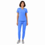 M&M SCRUBS Jogger Scrub Set, Stretch Fabric with V-Neck Top & Cargo Jogger Pants, 10 Pockets ( STYLE 4889 )