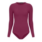 M&M SCRUBS Women's Crew Neck Long Sleeve Bodysuit Slim Fit Casual Full Body Shapewear T Shirts Leotards for women ( STYLE 7180 ) - Image 2