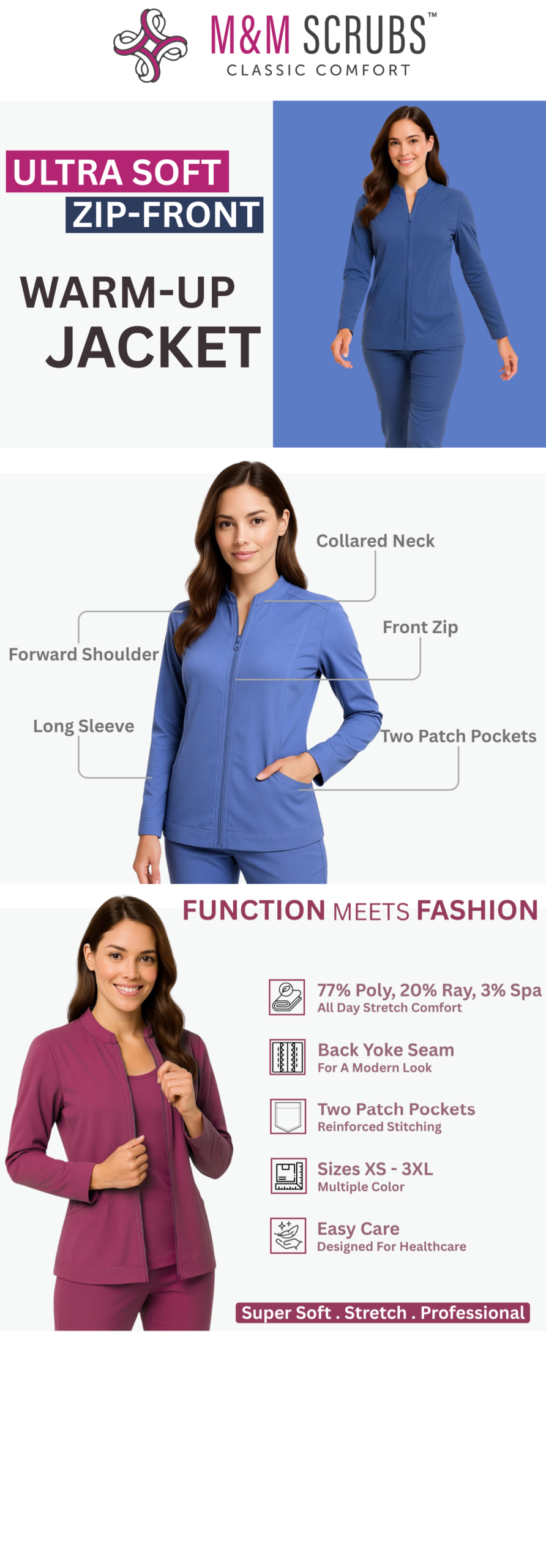 M&M Scrubs Style 5200 Description Banner
