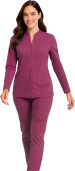 M&M SCRUBS Women's Ultra Soft Front Zip Warm-Up Scrub Jacket ( STYLE 5200 ) - Image 5