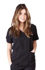 M&M SCRUBS Women's Super Soft, Ultra Comfort Stretch Mock Wrap Scrub Top ( STYLE 8119 )