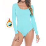M&M SCRUBS Long Sleeve Scoop Neck Body Suit-Breathable Cotton Stretch ( STYLE 7182 )