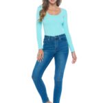 M&M SCRUBS Long Sleeve Scoop Neck Body Suit-Breathable Cotton Stretch ( STYLE 7182 ) - Image 3