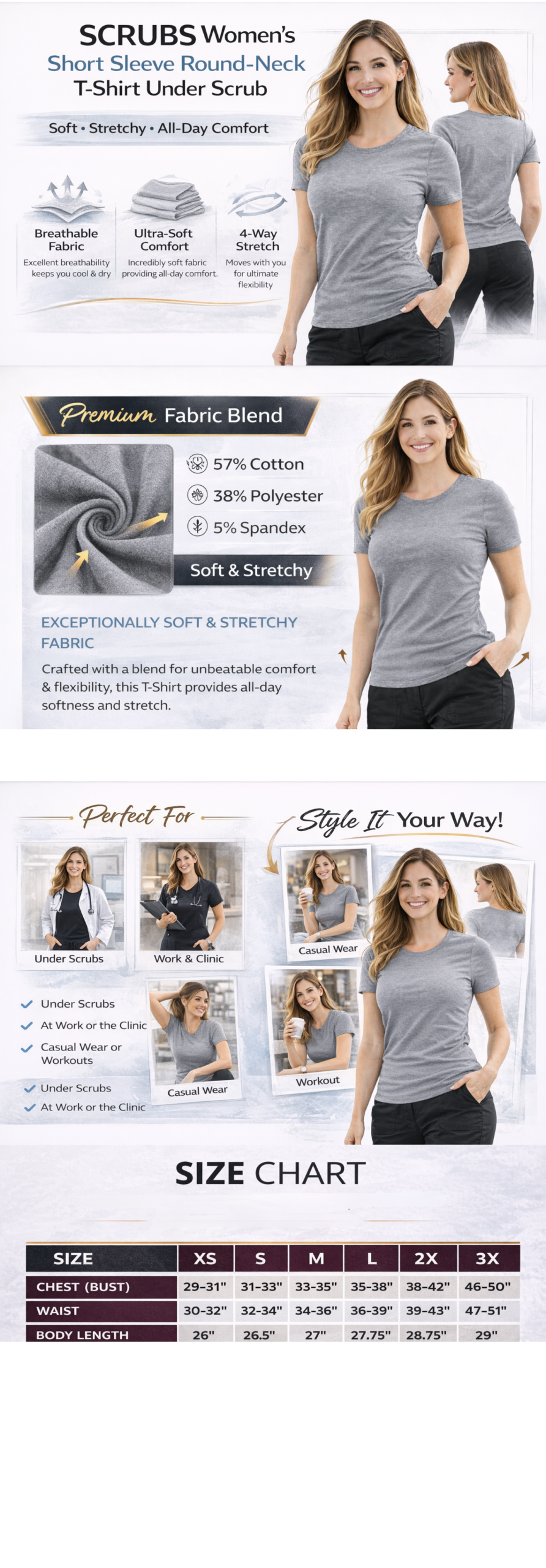M&M Scrubs Style 7167 Description Banner