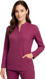 M&M SCRUBS Women's Ultra Soft Front Zip Warm-Up Scrub Jacket ( STYLE 5200 )