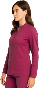M&M SCRUBS Women's Ultra Soft Front Zip Warm-Up Scrub Jacket ( STYLE 5200 ) - Image 4