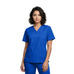 M&M SCRUBS Classic Unisex 3 Pocket Scrub Top - CHK101 - Image 4