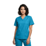 M&M SCRUBS Classic Unisex 3 Pocket Scrub Top - CHK101 - Image 3