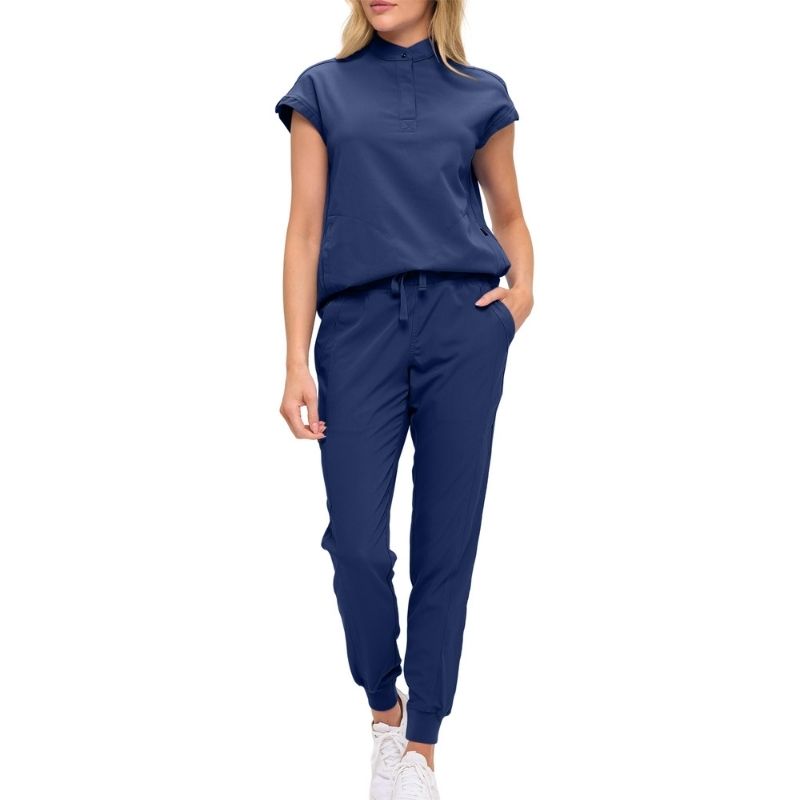 Monarch Uniforms women's Women's Jogger Scrub Set style 3101 in Navy Blue