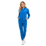 Monarch Uniforms women's Women's Hooded Zip-Up Scrub Jacket style 4301JKT in Royal Blue