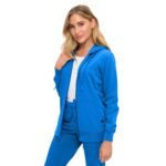 Monarch Uniforms women's Women's Hooded Zip-Up Scrub Jacket style 4301JKT in Royal Blue